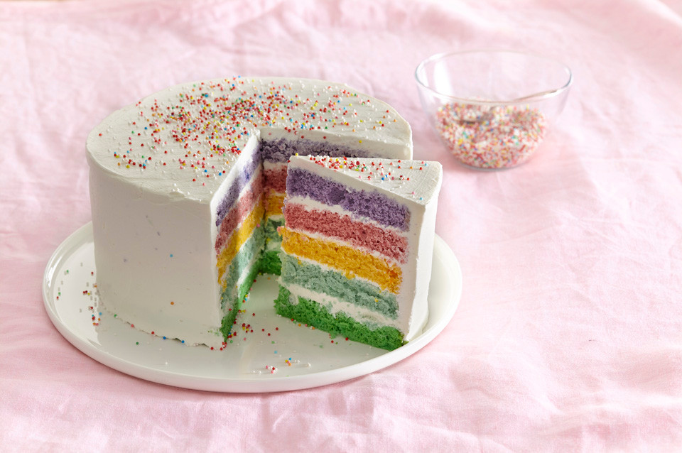 Праздничный торт РАДУГА - необыкновенной красоты | Рецепты Джейми Оливера