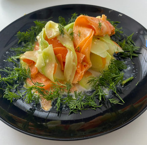 Сливочная паста из кабачка и моркови